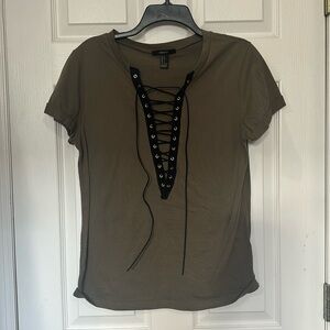 lace up tshirt